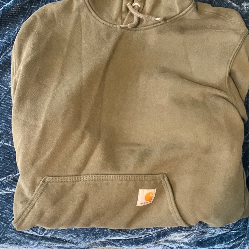 green sweatshirt
